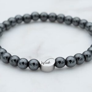 Hematiet armband kind - 4mm